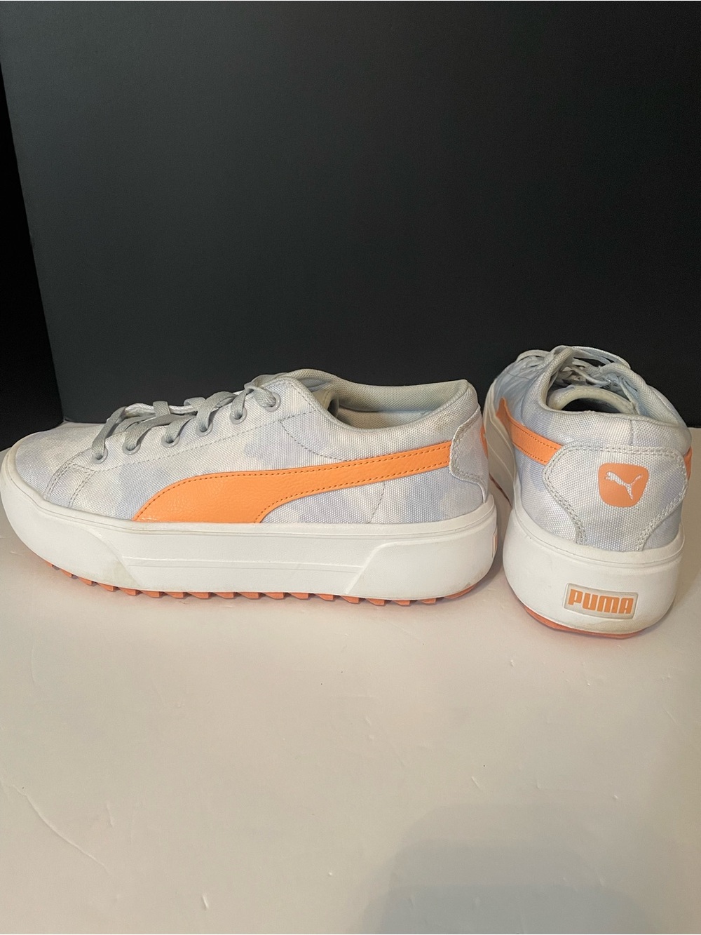 PUMA Kaia Platform Hazy Summer Women's Sneakers Tie-Dye Peach Blue White Size 10
